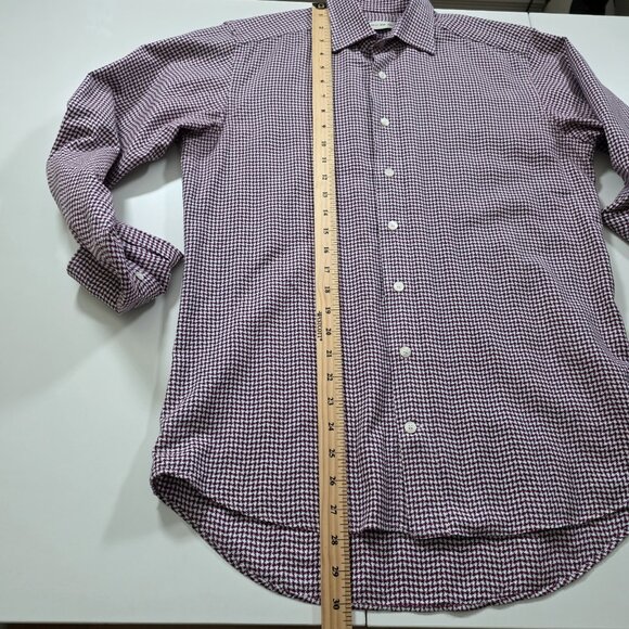 Etro Shirt Men 38 Multicolor Slim Fit LS Collar Cotton Italy Preppy Office Party - Picture 7 of 16